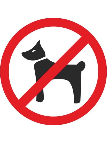 Sticker "No dogs allowed"